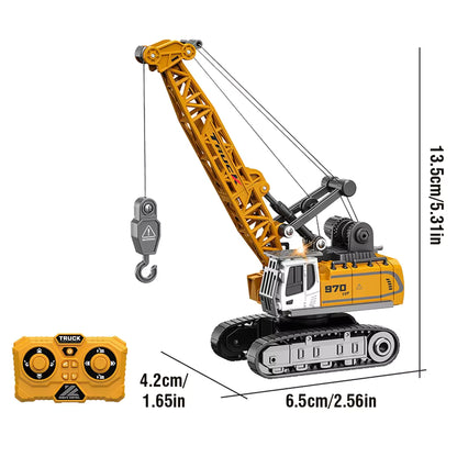 1:64 Alloy RC Construction Fleet – Excavator, Dump Truck, Crane & Forklift