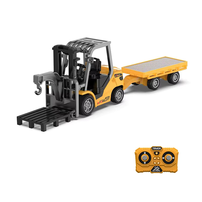 1:64 Alloy RC Construction Fleet – Excavator, Dump Truck, Crane & Forklift